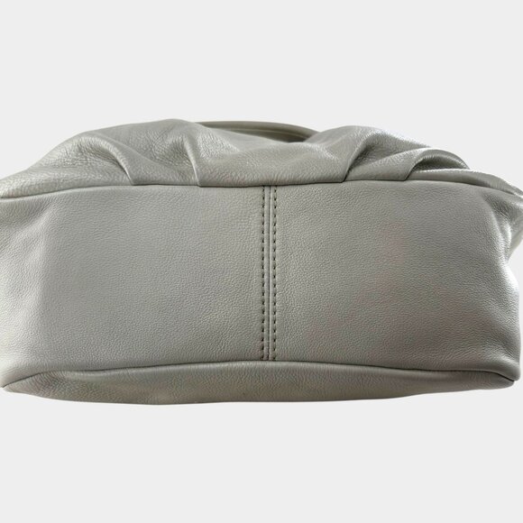 Marc by Jacobs Classic Q Lil Ukita Satchel Top Handle Bag Pebbled Leather Gray - Picture 8 of 14